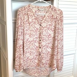 LC Lauren Conrad Floral Button Up